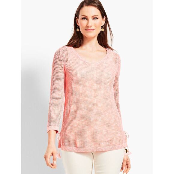 Talbots Loose Knit Tassel tie Sweater Size XLP - Picture 8 of 8